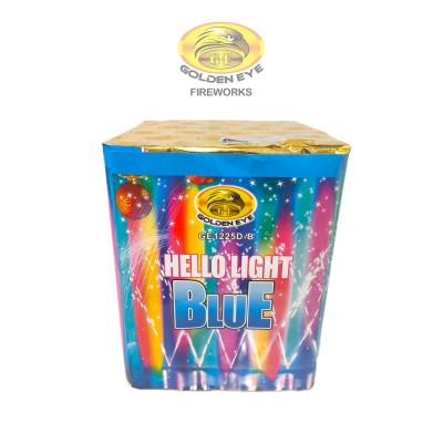 Kembang Api Hello Light Blue Cake 1.20 inch 25 Shots - GE1225D-B